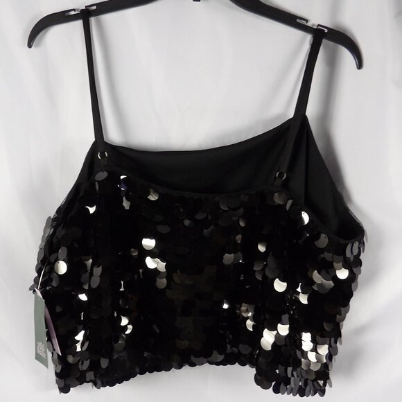 Wild Fable Cropped Paillette Sequined Tank Top NWT Size 1X - Picture 5 of 11